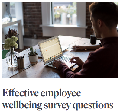 Effective employee wellbeing survey questions
